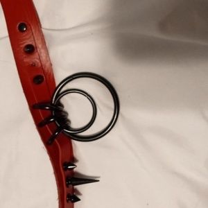 Red spiked choker